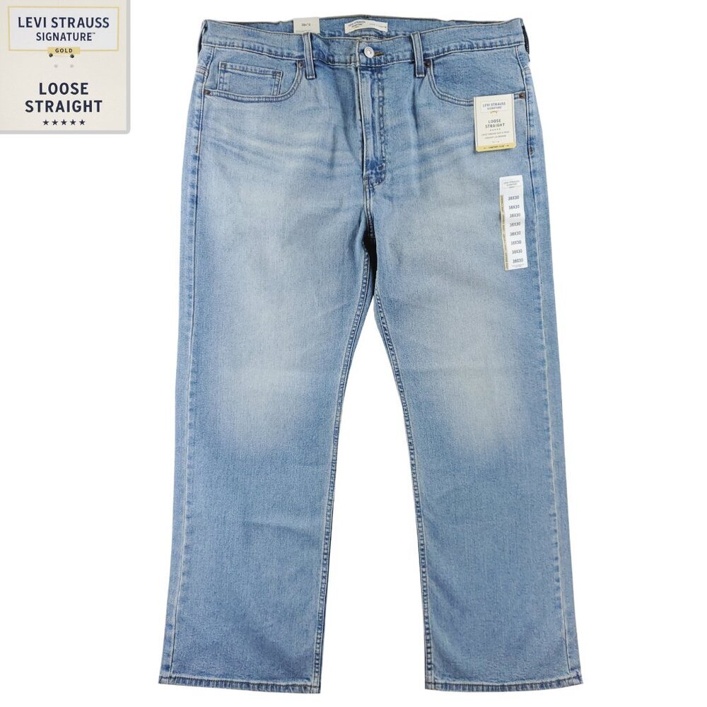 Levi's Signature Gold Jeans Loose Straight Stretch Men's "38x30" Real 40x30 NWT
